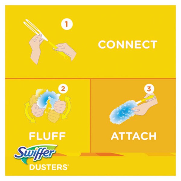 Swiffer Duster Kit 6 Handle Blue/Yellow - 1 handle & 5 dusters/bx; 6bx/cs